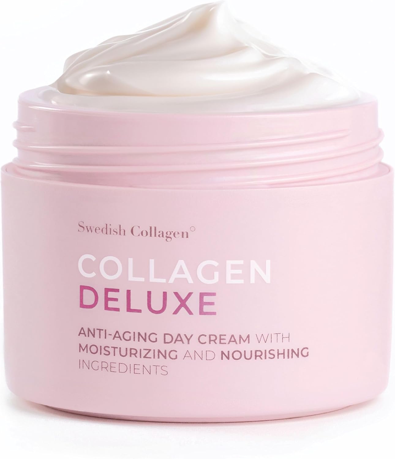 Swedish Collagen Deluxe, 50 ml | Anti-Aging Day Cream with Retinol, Collagen Peptides, Vitamin E and Aloe Vera | Skin Treatment and Face Moisturiser for Hydration and Skin Health