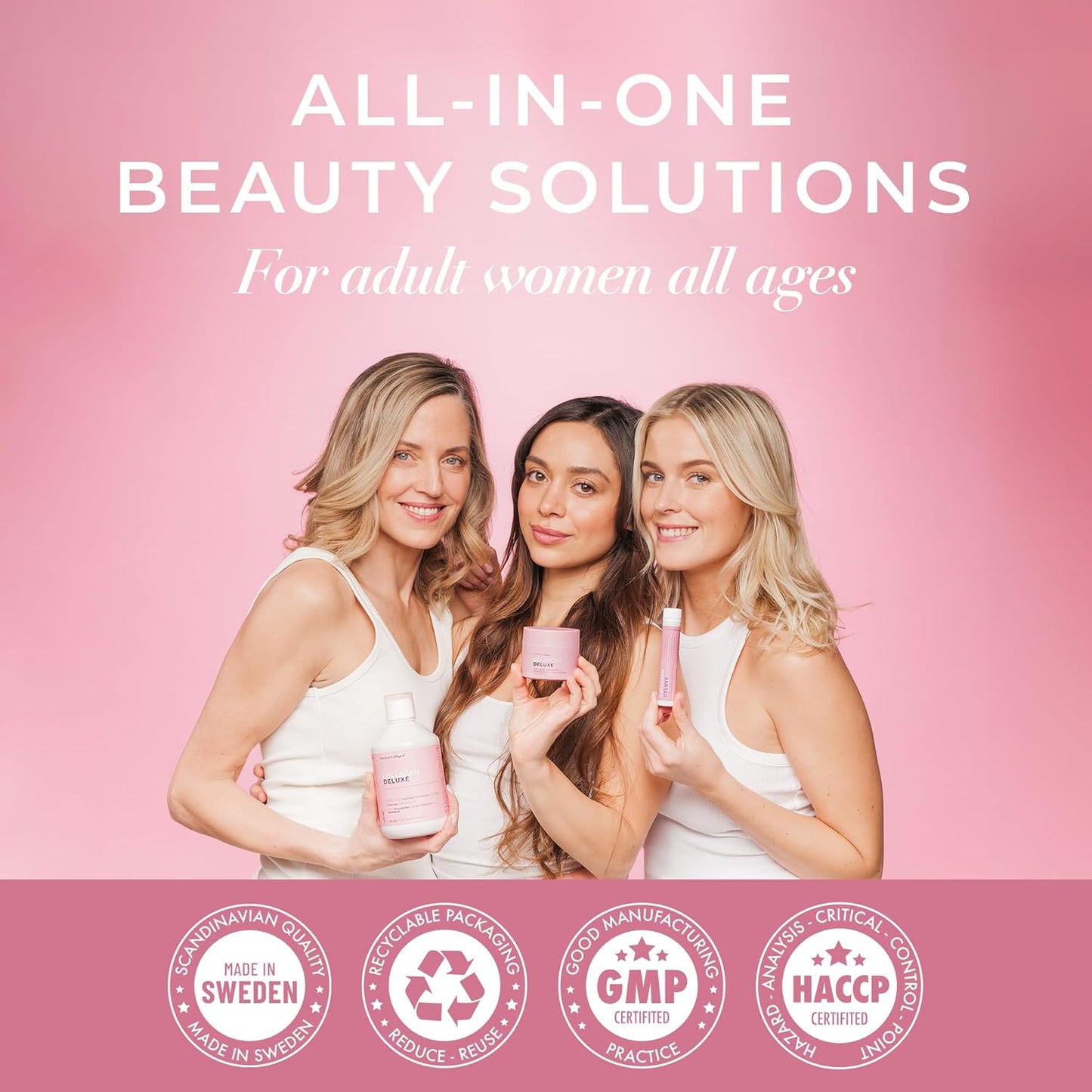 Swedish Collagen Deluxe, 50 ml | Anti-Aging Night Cream with Retinol, Collagen Peptides, Vitamin E and Niacinamide | Skin Treatment and Face Moisturiser for Hydration and Skin Health
