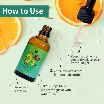 VD Liquid Vitamin D3 2500 IU & K2 MK-7 50 UG (50ml)