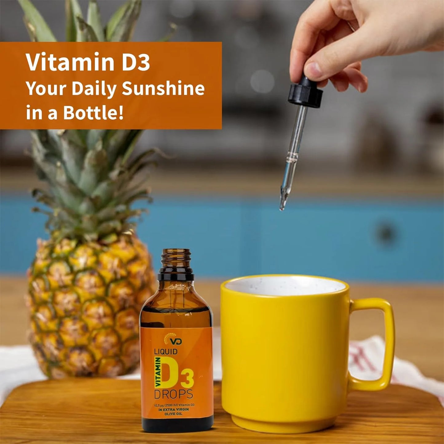 VD Liquid Vitamin D3 Drops 2500IU (50ml)