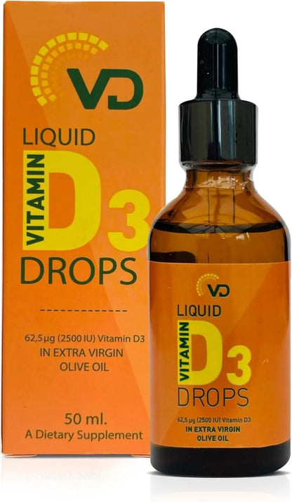 VD Liquid Vitamin D3 Drops 2500IU (50ml)